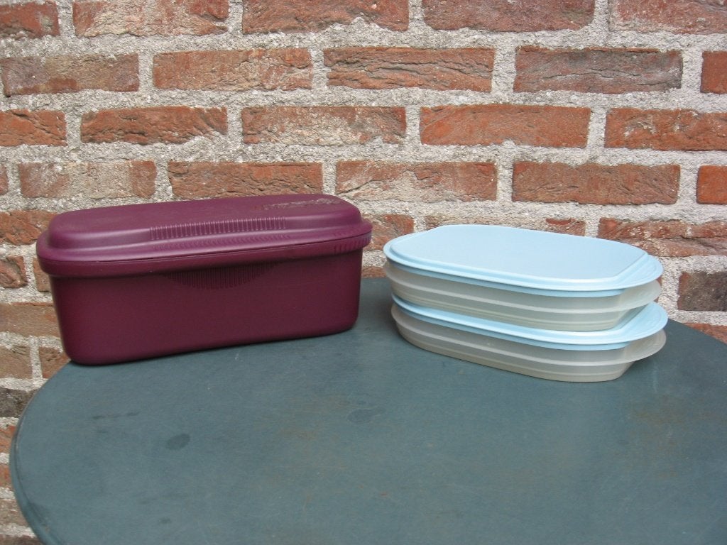 tupperware : cuiseur à pâtes, 2 boîtes à charcuterie/viande, Enlèvement ou Envoi