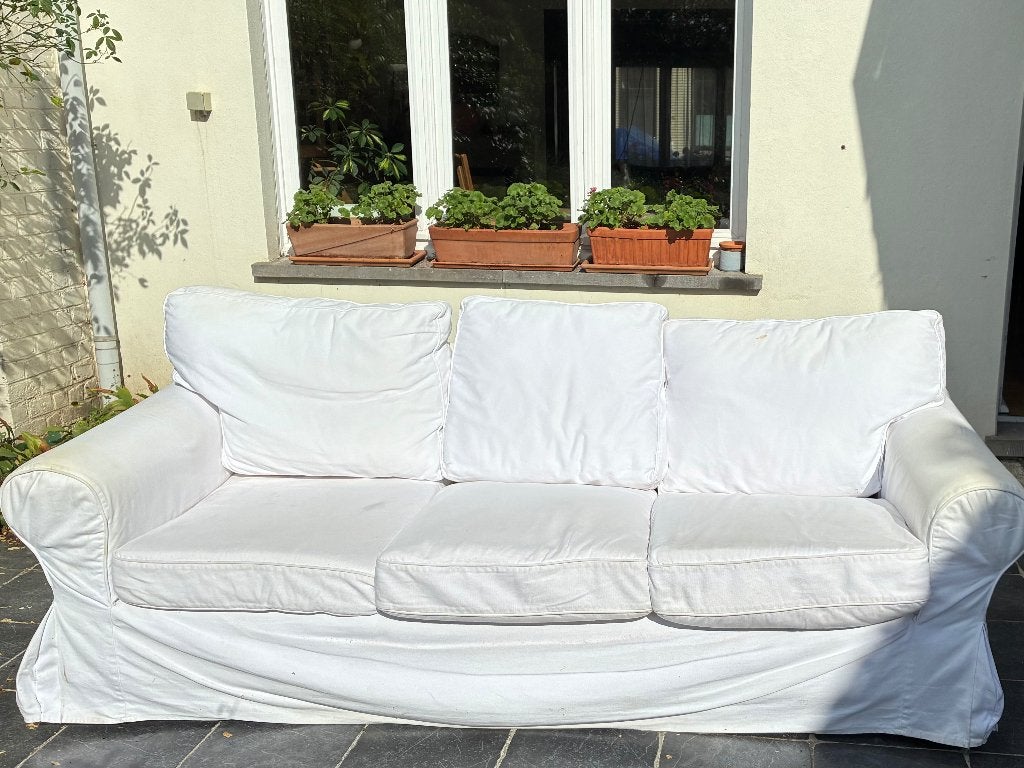 Canapé 3 places, 200 à 250 cm, Blanc, Banc droit, Enlèvement