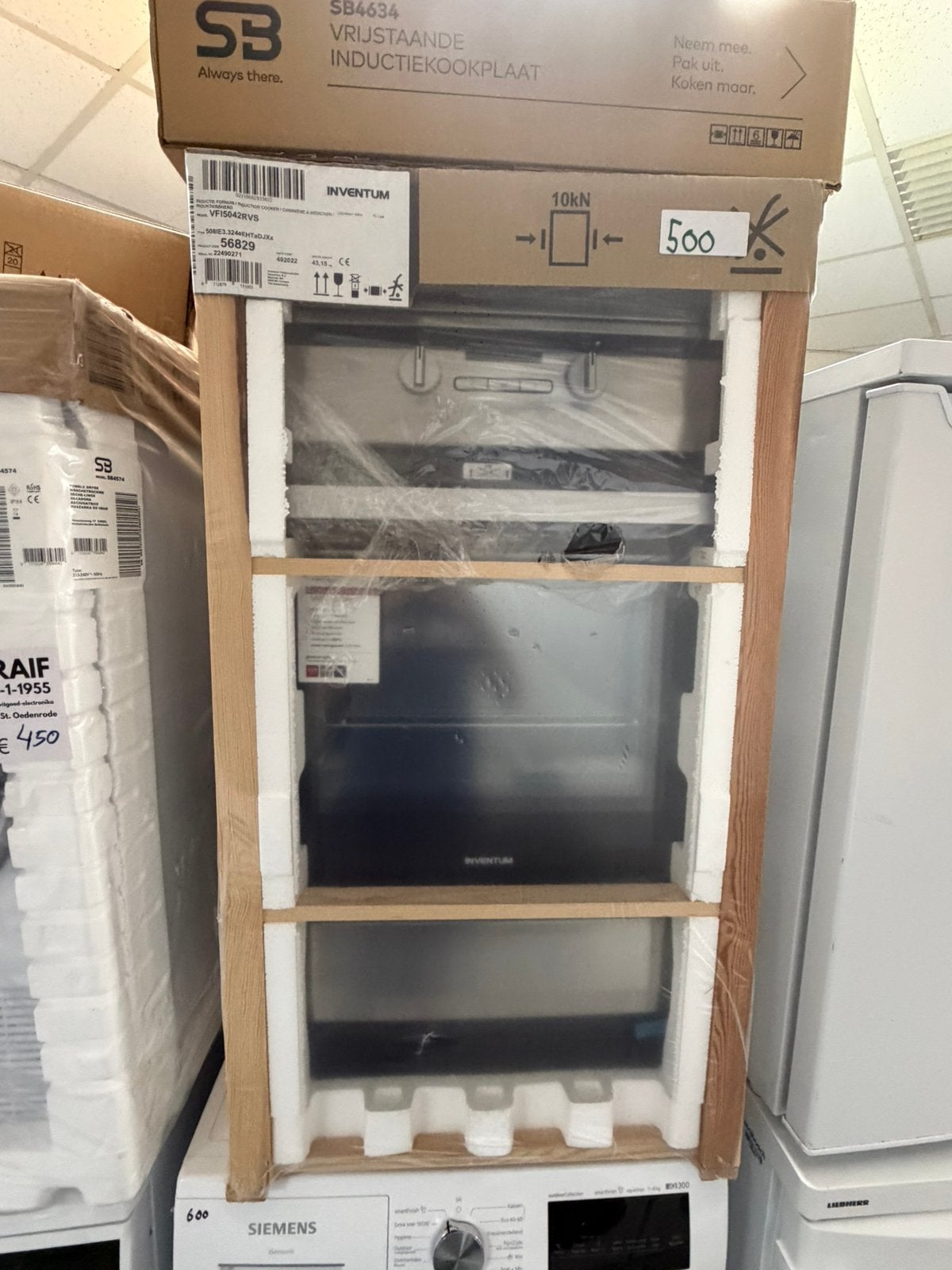 Inventum VFI5042RVS RVS InductieFornuis Nieuw In De Doos, Elektronische apparatuur, Fornuizen, Warmhoudplaat, Energieklasse A of zuiniger