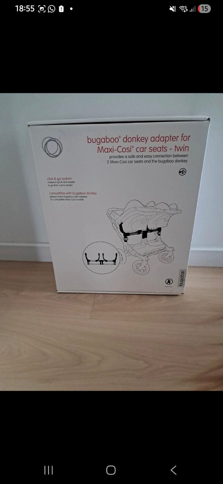 Bugaboo donkey adapter for maxi cosi car seat - twin, Enlèvement