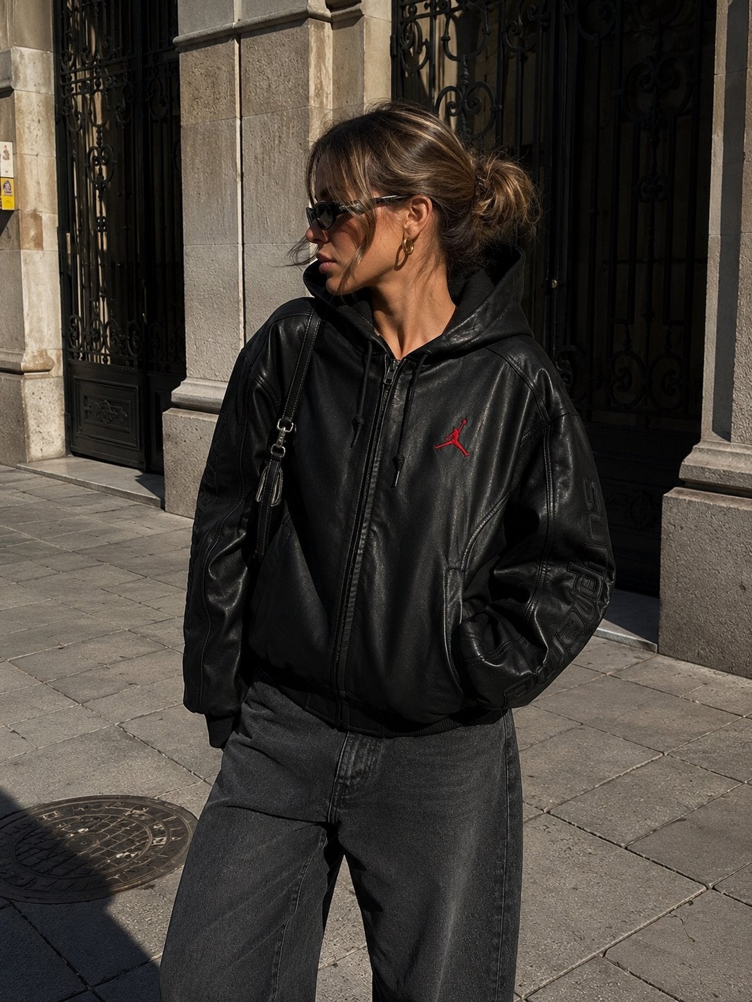 Supreme x Jordan Leather Jacket Black SS26 S, Ophalen of Verzenden, Nieuw, Maat 46 (S) of kleiner, Zwart