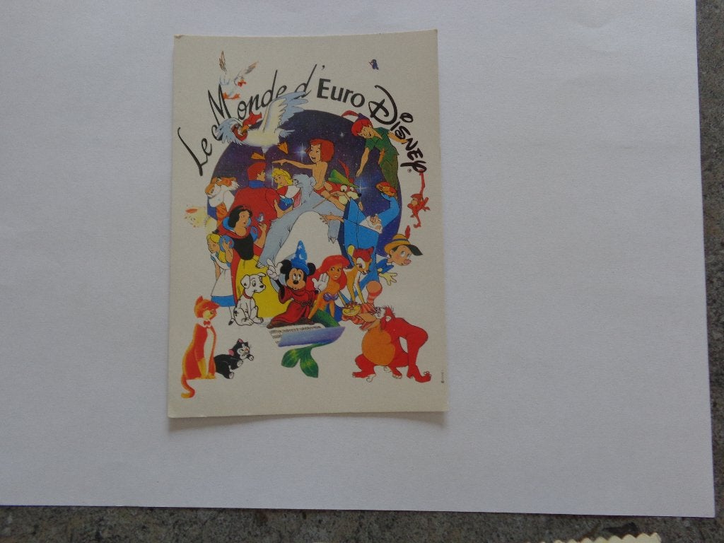 1 oude EuroDisneykaart in kleur, Verzamelen, Ophalen