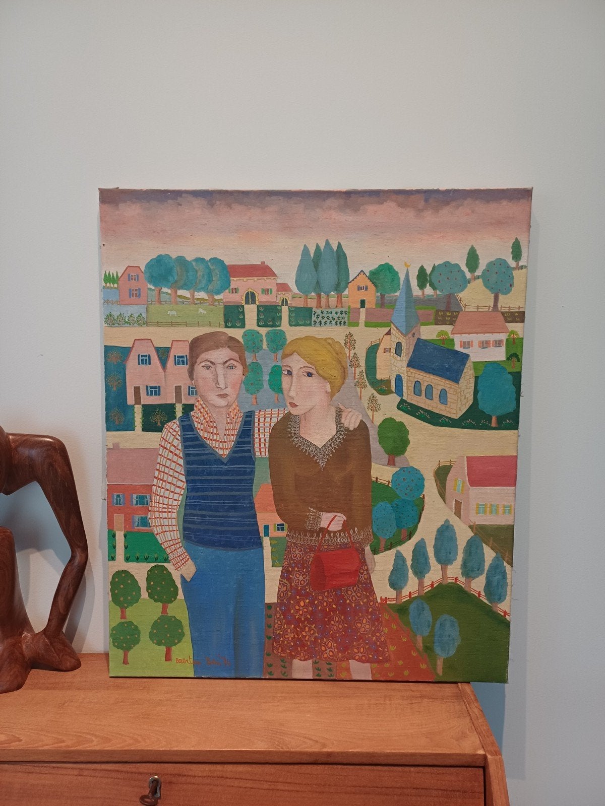 Ben Baerten 1974 peinture naïve, Enlèvement ou Envoi