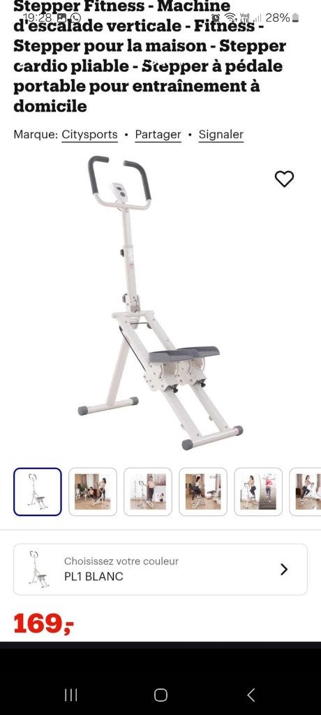 Stepper marche haute citysports, Sports & Fitness, Appareils de fitness, Comme neuf, Appareil step, Jambes, Enlèvement