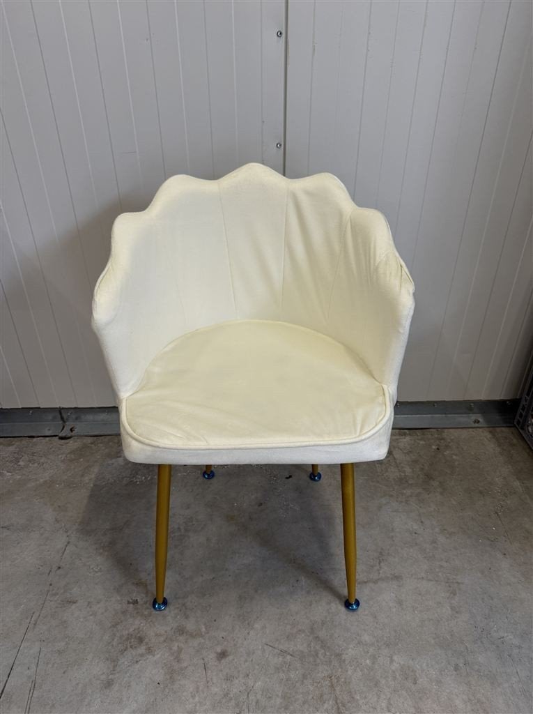Wit kinder stoeltje met kroon vorm en gouden poten, Huis en Inrichting, Stoelen, Ophalen of Verzenden, Nieuw, Wit