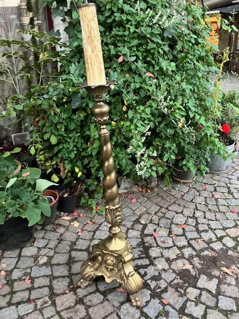 CUIVRE/BRONZE ? TRÈS ÉPAIS  BASE DE LAMPE. PÈSE 15 KG, Enlèvement