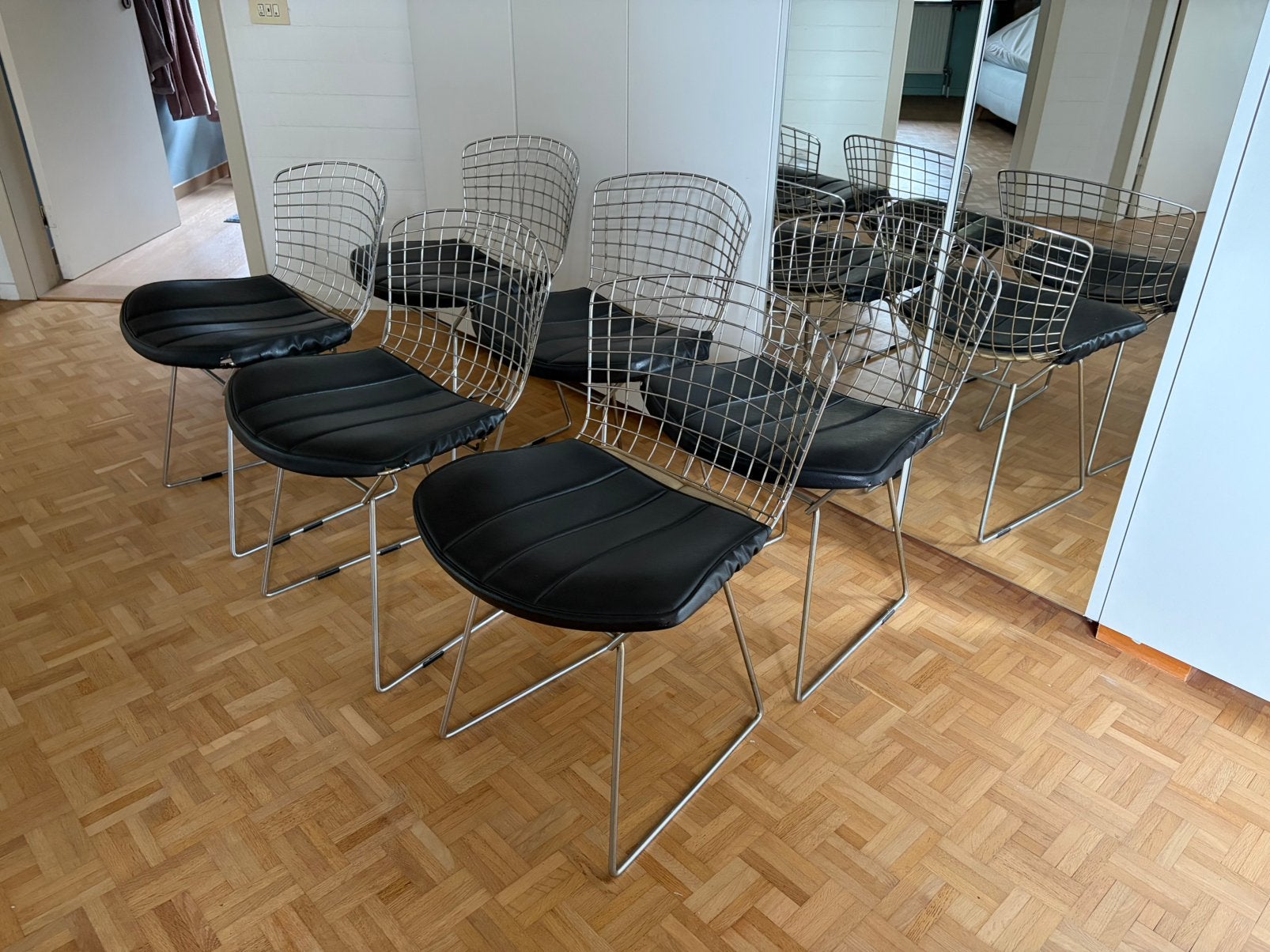 Bertoia stoelen, Maison & Meubles, Chaises, Enlèvement, Utilisé, Cinq, Six Chaises ou plus