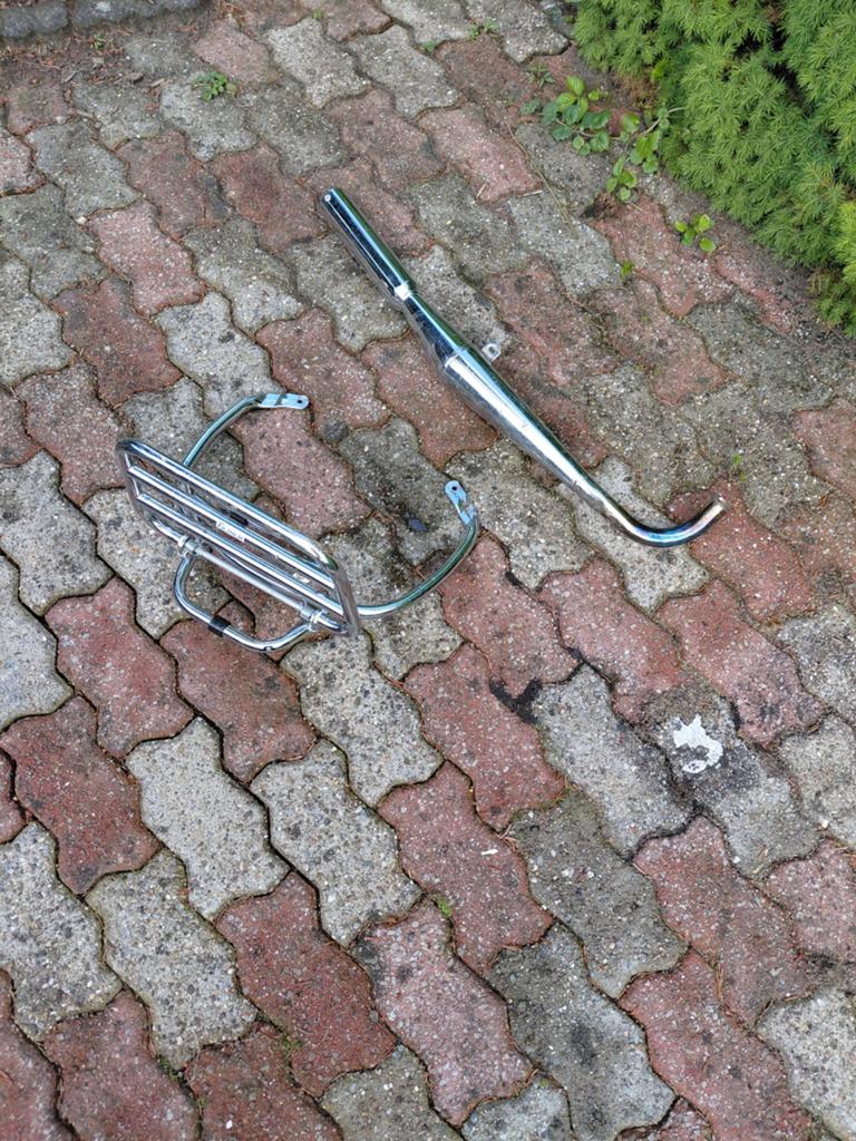 Uitlaat Puch bromfiets, Vélos & Vélomoteurs, Pièces de cyclomoteur | Vélomoteurs, Enlèvement, Pot d'échappement