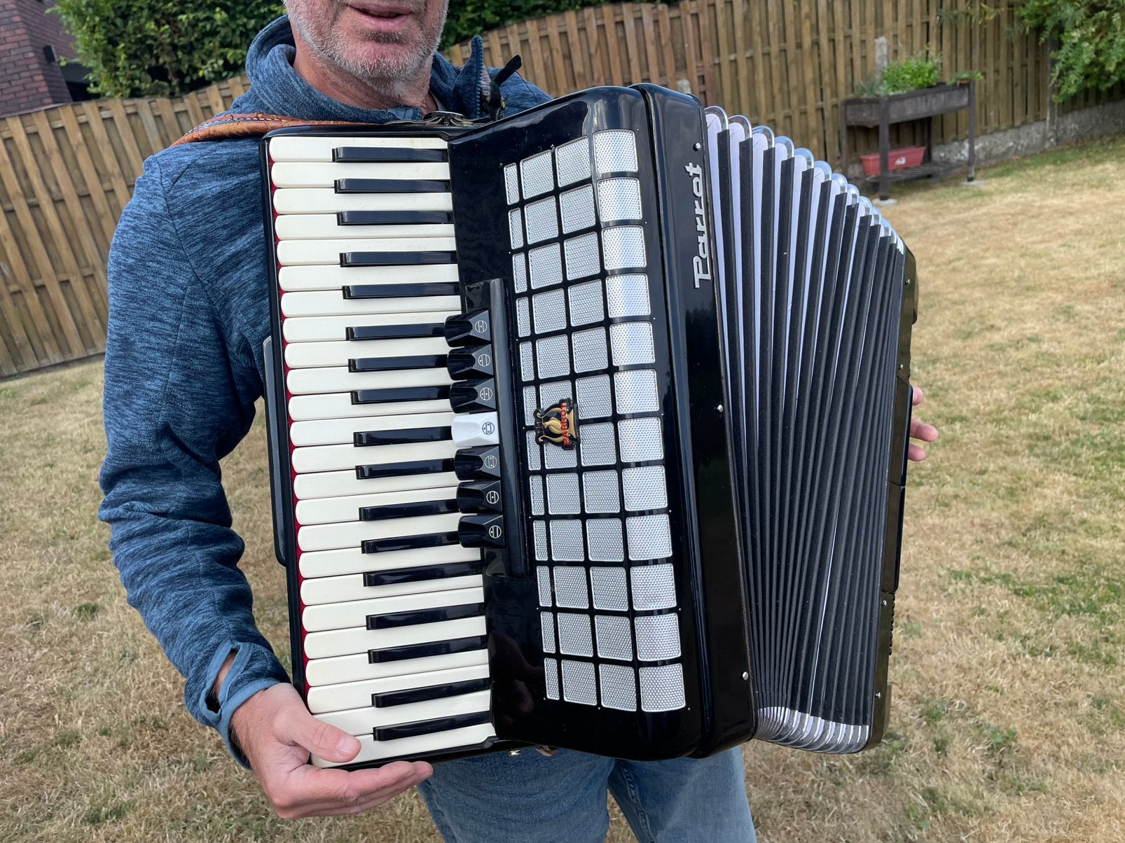 Vintage Parrot Accordeon 350€, Musique & Instruments, Avec valise, Enlèvement, Utilisé, Accordéon à touches