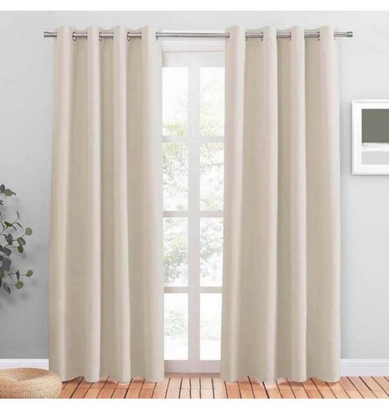 Licht-beige Isolerende thermische gordijnen 140 x 220 set, Huis en Inrichting, Ophalen of Verzenden, Nieuw