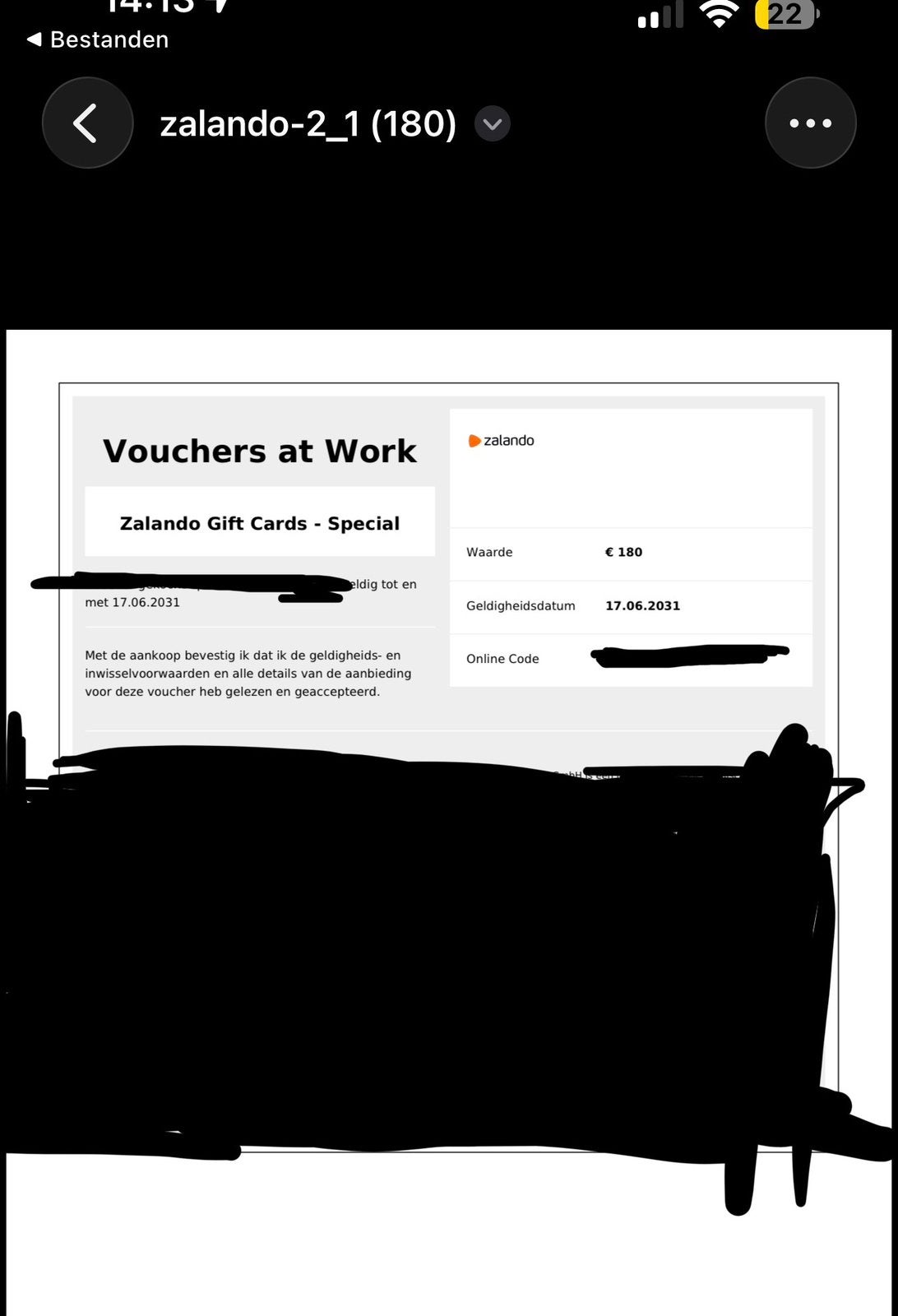 Carte cadeau Zalando 180 euros, Tickets & Billets, Bon cadeau