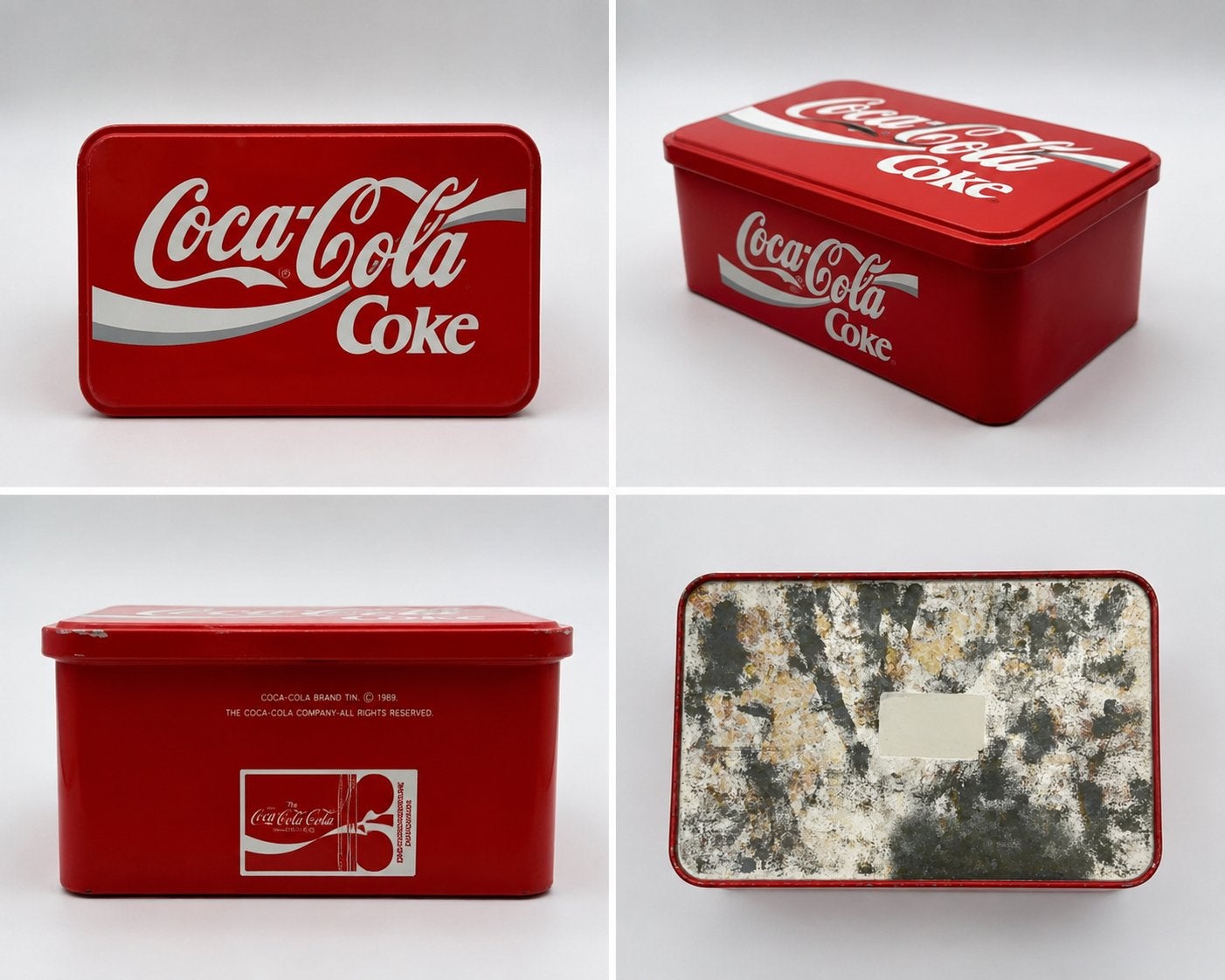 Vintage Coca-Cola opbergblik 1989 Official Licensed Tin Box, Ophalen of Verzenden