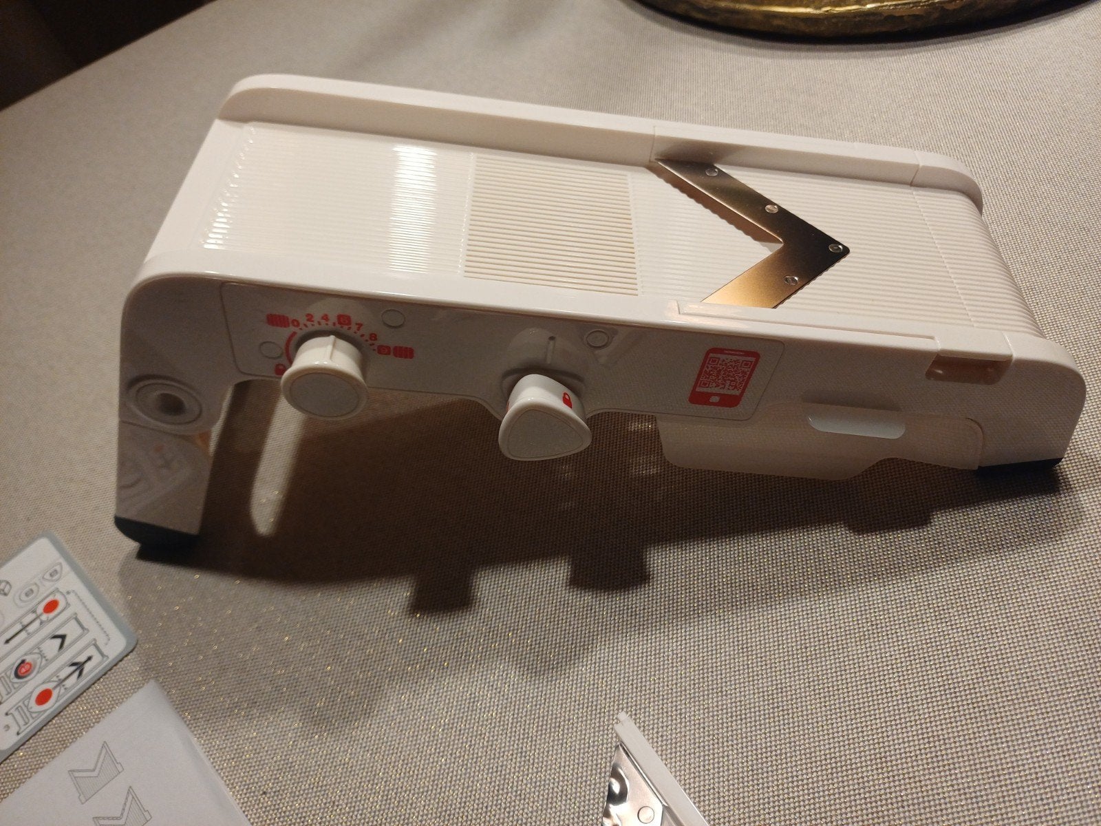 tupperwaere mandoline, Ophalen