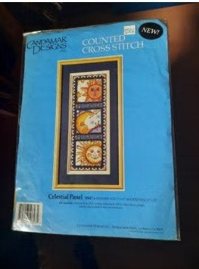 Motif original | Panneau céleste Candamar + restes de laine, Enlèvement ou Envoi, Comme neuf, Broderies à la main, Patron