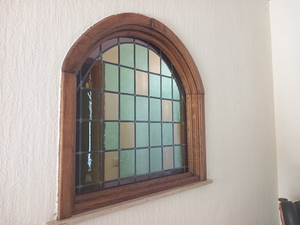 Verre coloré, Bricolage & Construction, Vitres, Châssis & Fenêtres, Vitrail, Fenêtre de façade ou Vitre, Enlèvement, Utilisé
