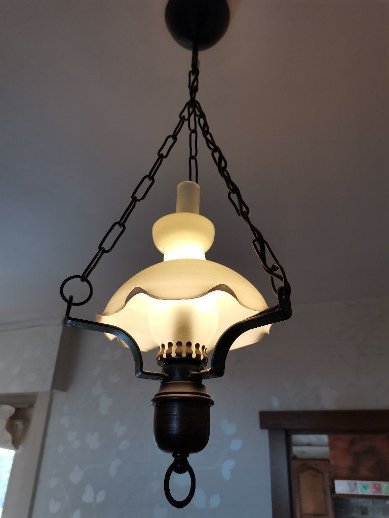hanglamp, Ophalen, Gebruikt, Glas