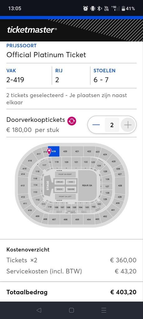 Harry Styles Platinum tickets: 22 mei Amsterdam, Tickets en Kaartjes, Twee personen, Mei