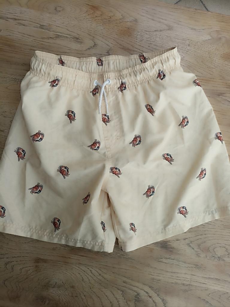 Short de bain imprimé jaune H&M taille 158/164, Enfants & Bébés, Garçon, Enlèvement ou Envoi, H&M, TQF Collection, Comme neuf