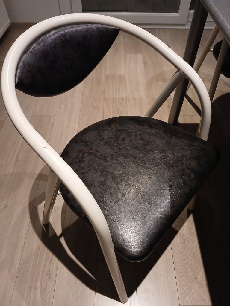 Keukentafel met 6 stoelen, Ophalen, Gebruikt, Kunststof, Modern