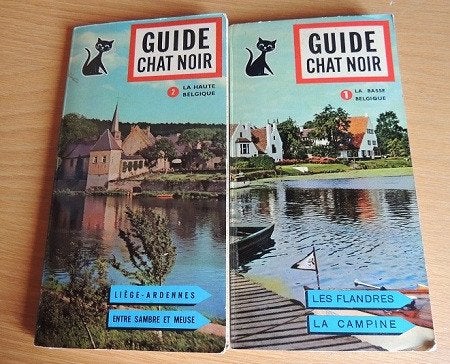 2 guides régions de Belgique Chat Noir 1961, Guide ou Livre de voyage, Autres marques, Enlèvement ou Envoi, Utilisé