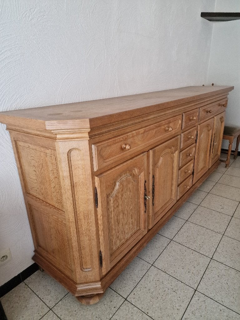 Tafel met 6 stoelen en dressoir, Maison & Meubles, Salles à manger complètes, Enlèvement, Utilisé, 4 à 6 chaises
