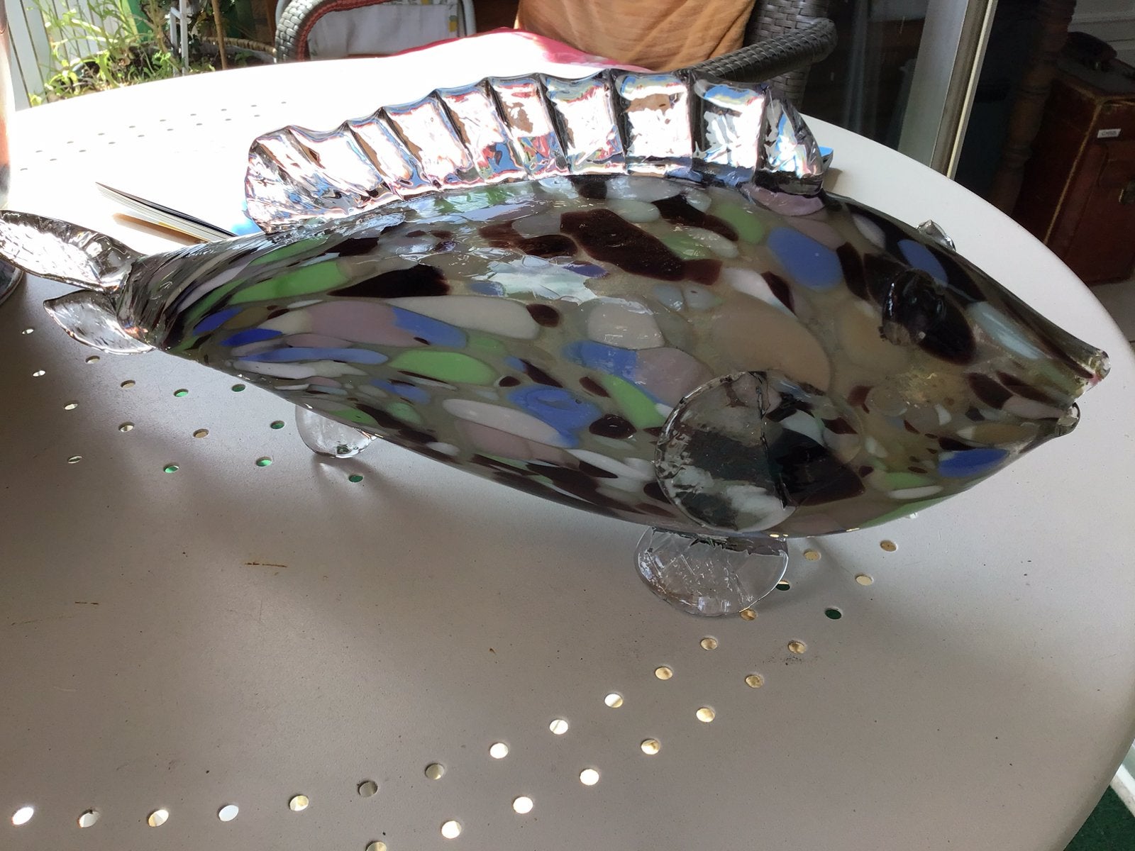 Vintage uit de jaren 50 handgeblazen Murano Vis kunst, Verzenden
