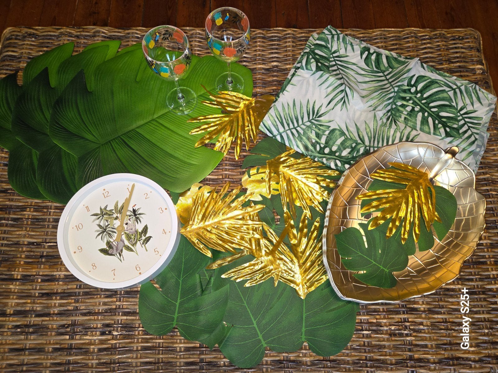 décoration anniversaire fête jungle et horloge, Enlèvement, Comme neuf, Article de fête