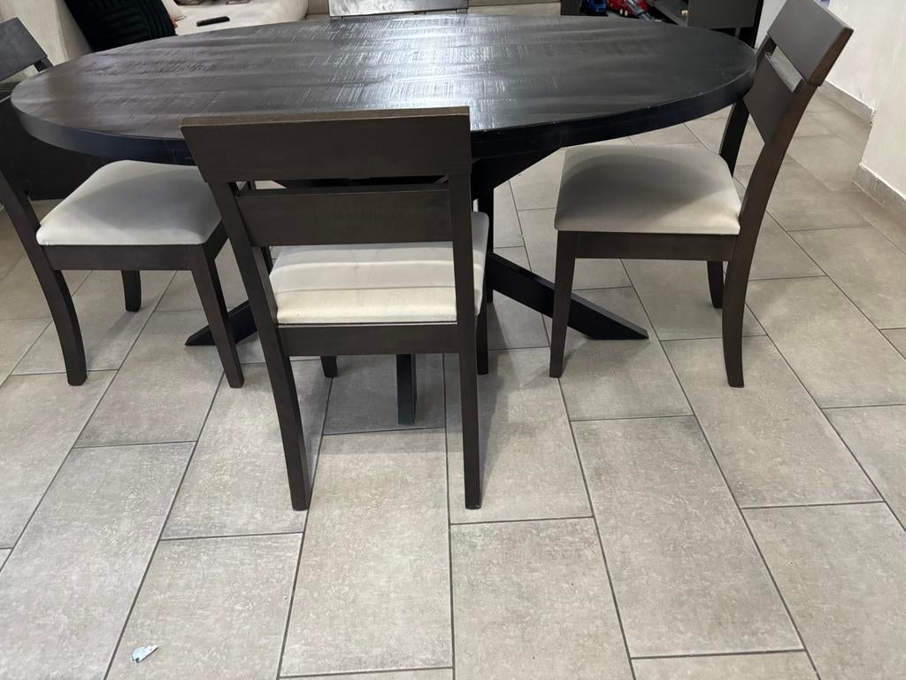 Salle a manger avec 4 chaises, Maison & Meubles, Tables | Tables à manger, Enlèvement ou Envoi, Comme neuf