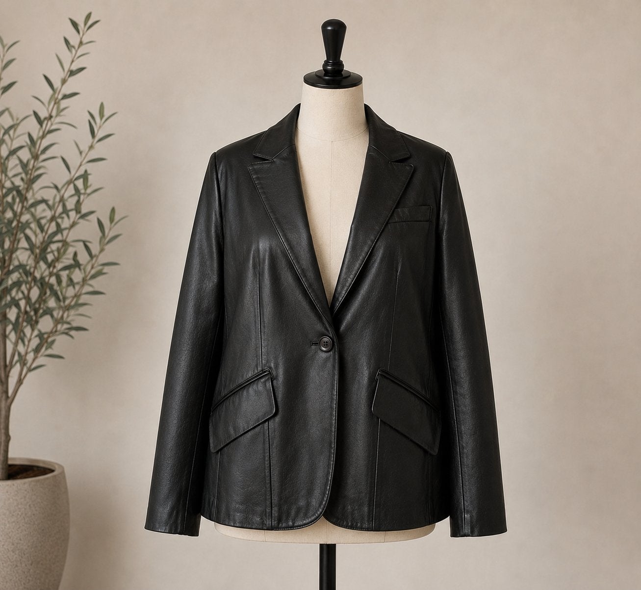 Prachtige splinternieuwe damesjas uit zacht namaakleder, Kleding | Dames, Jasjes, Kostuums en Pakken, Maat 38/40 (M), Bruin, Nieuw