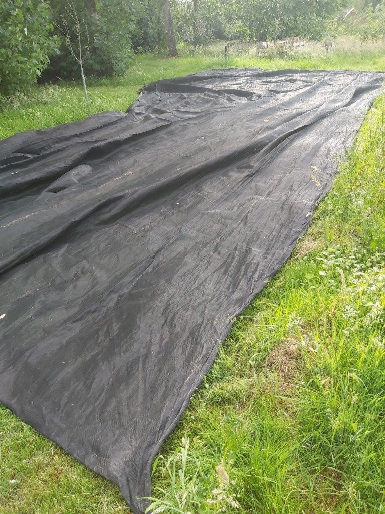 Toile d'ombrage de 14,5 x 7,5 m, Jardin & Terrasse, Enlèvement, Utilisé