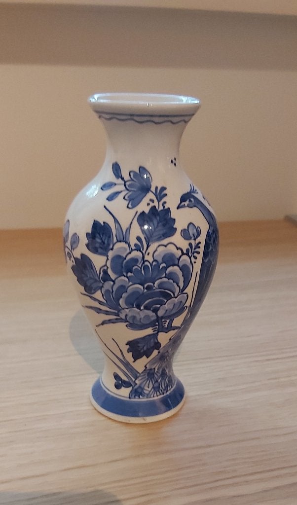 Delfts blauwe genummerde porseleinen vaas, Antiek en Kunst, Ophalen
