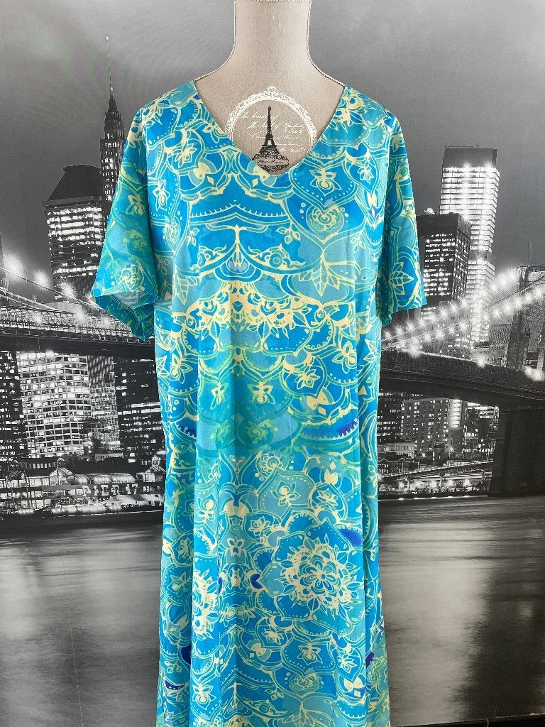 KOOPJE - zomers kleedje jurk - 48-50 - GRATIS T-shirt, Taille 46/48 (XL) ou plus grande, Comme neuf, Vert, Sous le genou