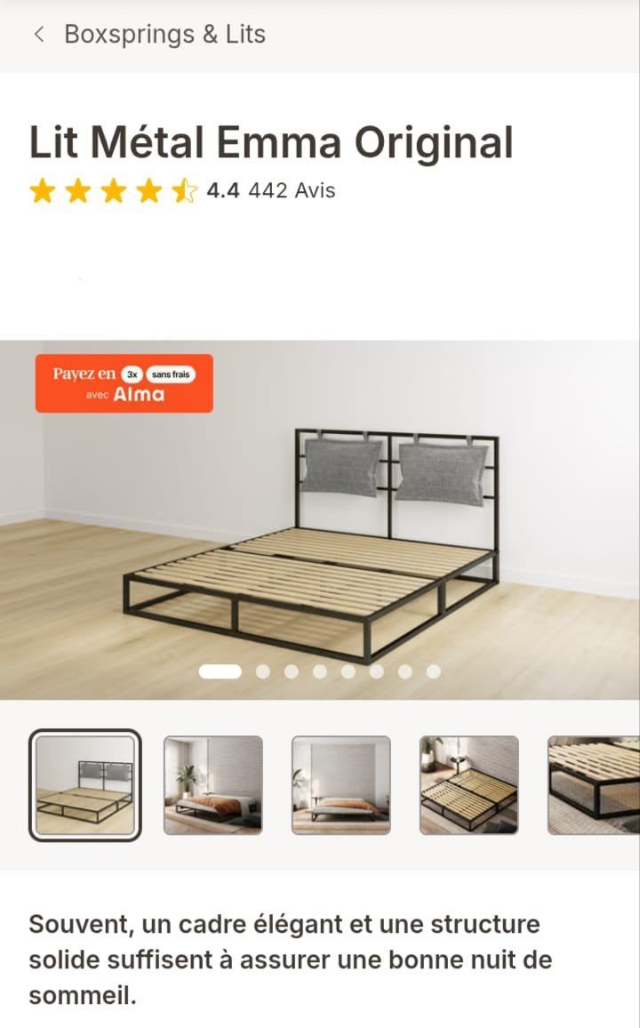 Bed 160x200 EMMA METAL ORIGINAL NIEUW, Ophalen, Zwart, Nieuw, Twijfelaar