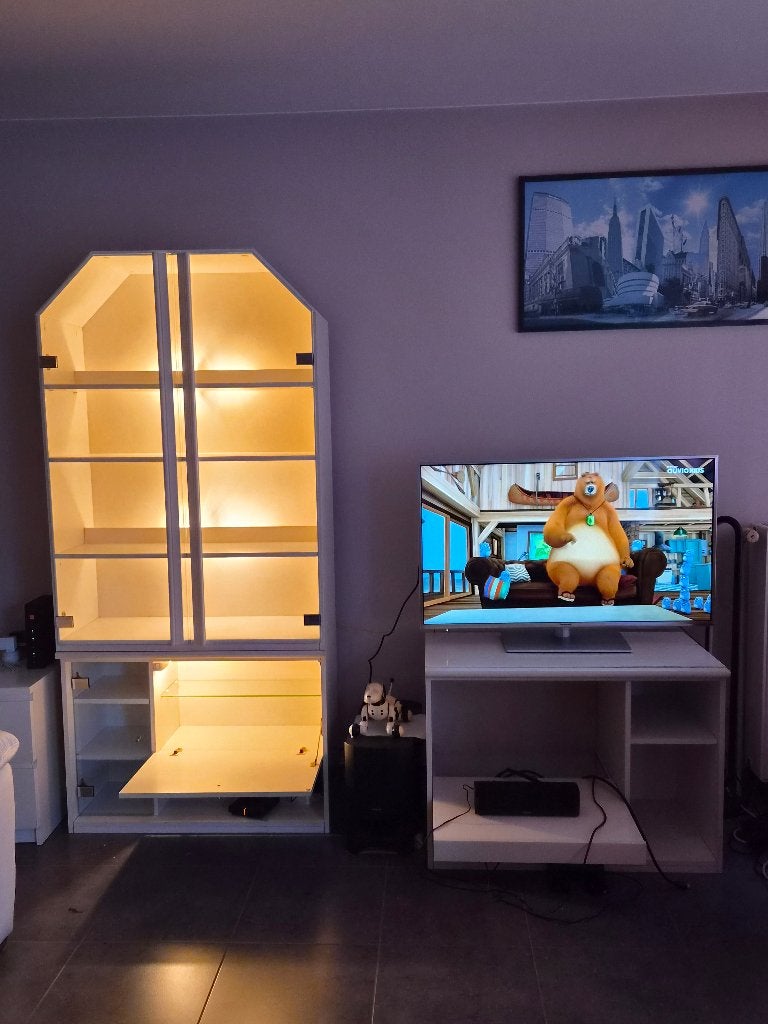 Vintage meubelset uit de jaren 90 - Vitrine + 2 meubels, Ophalen