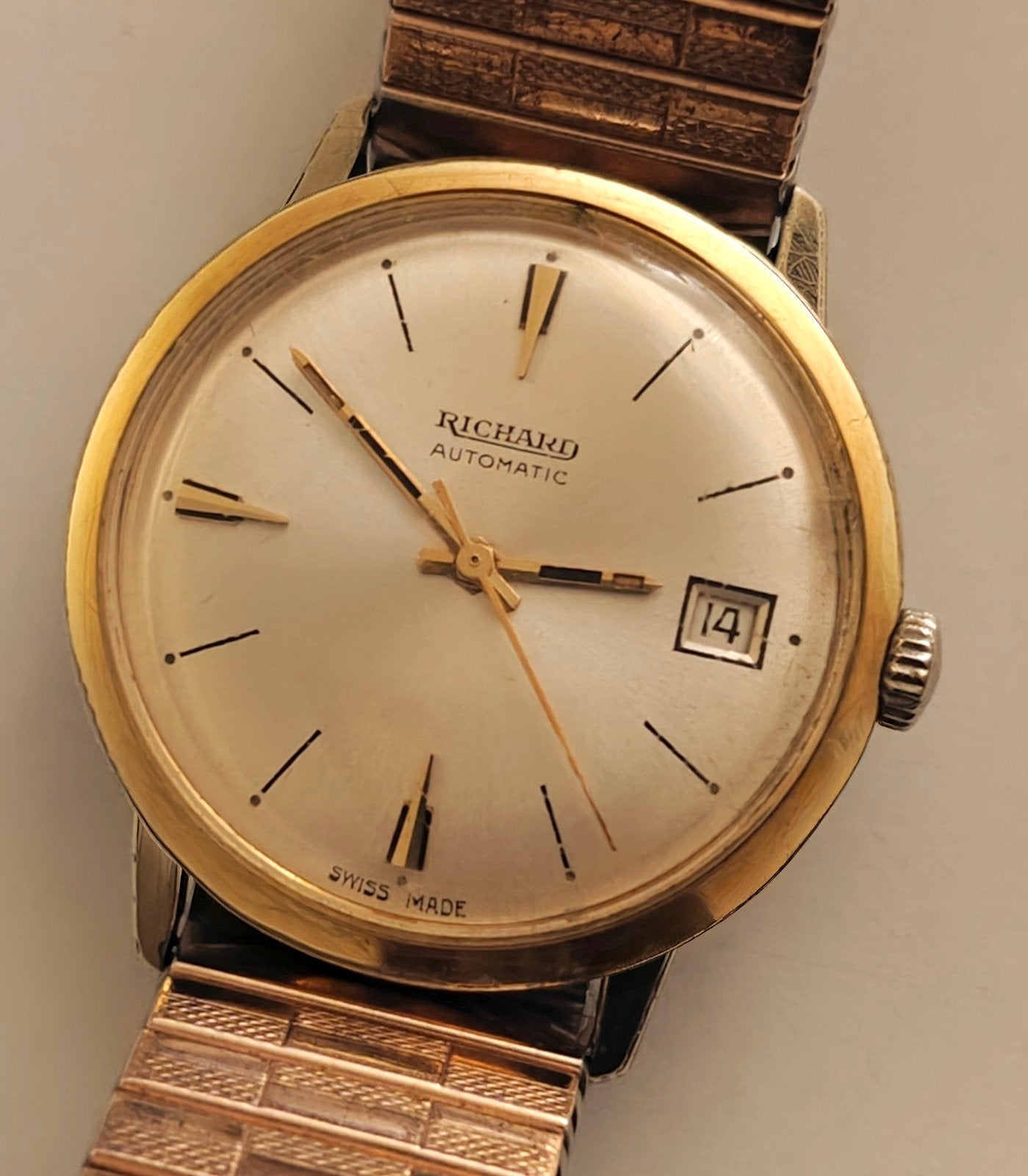 Montre automatique Richard, Bijoux, Sacs & Beauté, Enlèvement ou Envoi, Or, Or