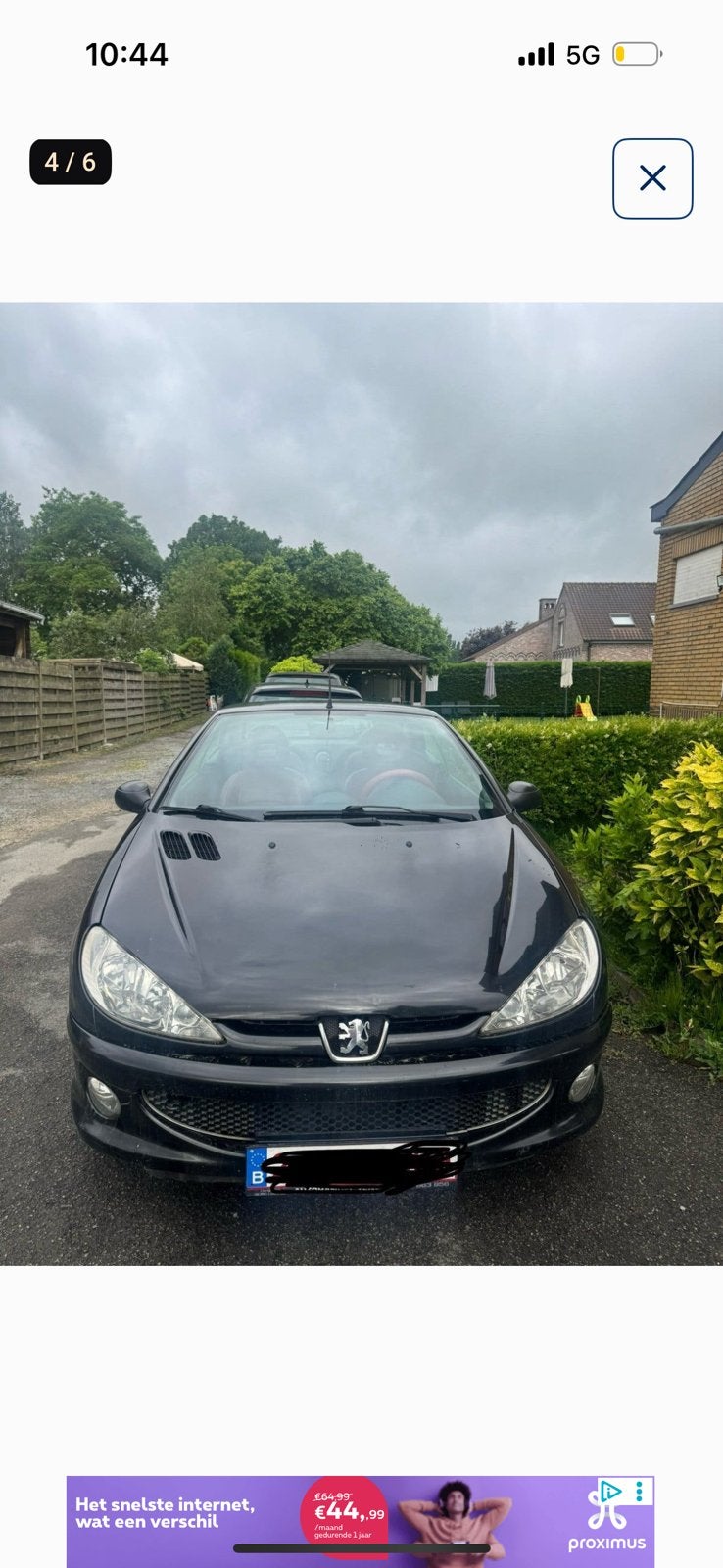 Peugeot 206 cc, Auto's, Bluetooth, Cabriolet, Zwart, Leder