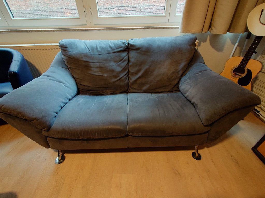 Grijze Zetel, Huis en Inrichting, Ophalen, Hout, 150 tot 200 cm, Tweepersoons