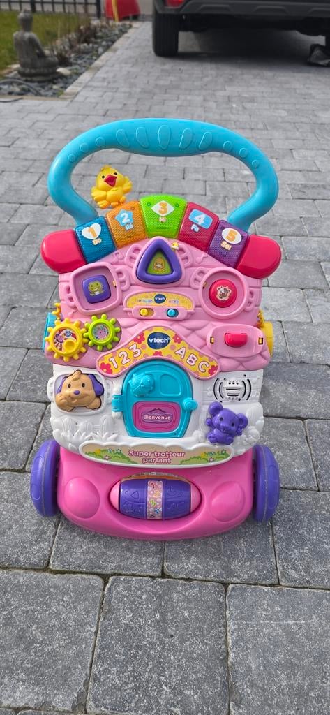 VTech Super Trotteur Parlant Rose – Éveil bébé 9-36 mois, Enfants & Bébés, Jouets | Vtech, Enlèvement, Utilisé, 6 mois à 2 ans