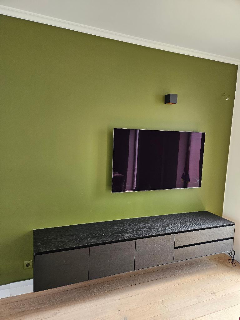 Tv meubel Juntoo Arno 220cm, Gebruikt, Eikenhout, Ophalen of Verzenden, 200 cm of meer
