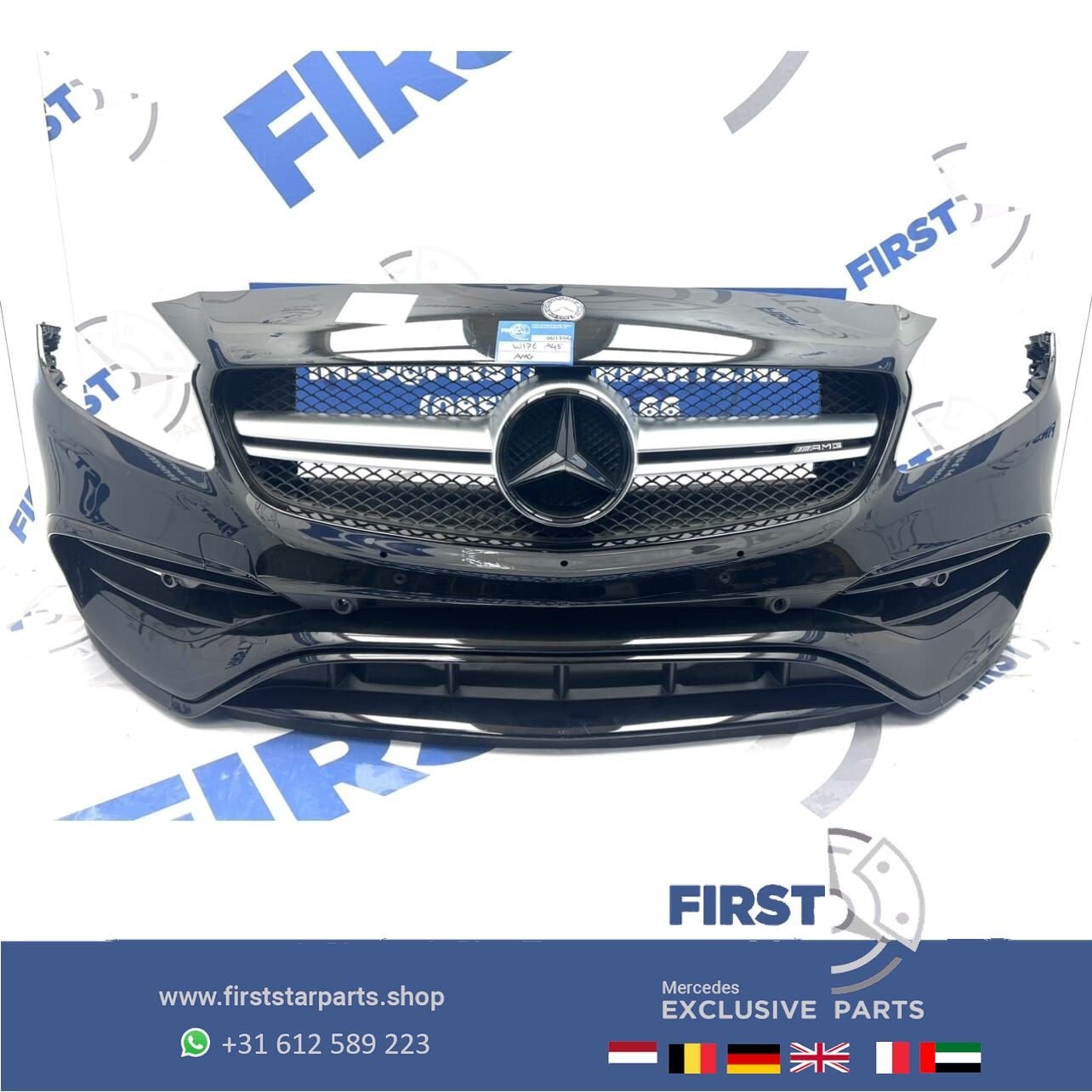 W176 Facelift A45 AMG Voorbumper COMPLEET Mercedes A Klasse, Gebruikt, -, Voor, Ophalen of Verzenden