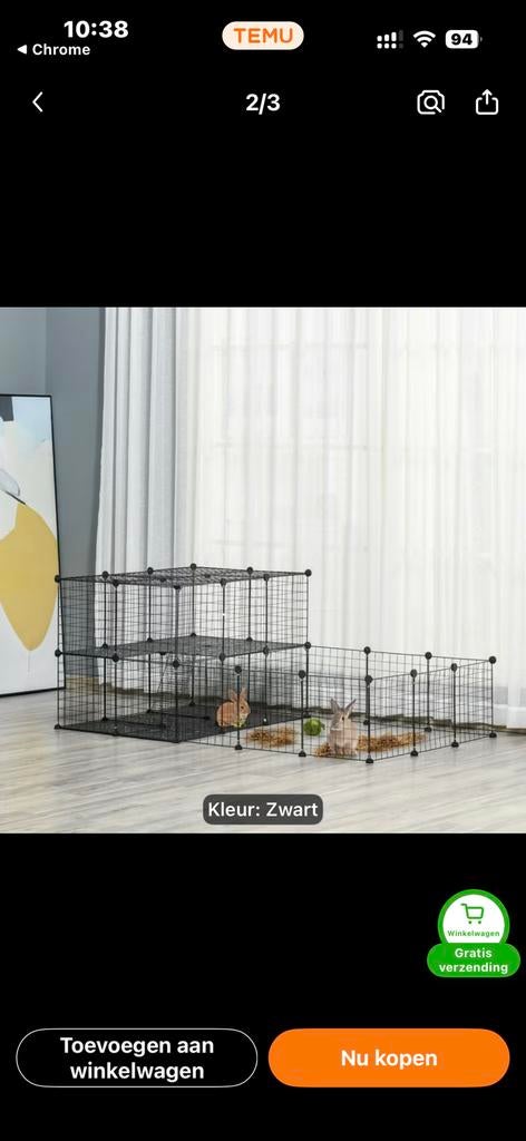Konijnen benodigdheden, Enlèvement, Comme neuf