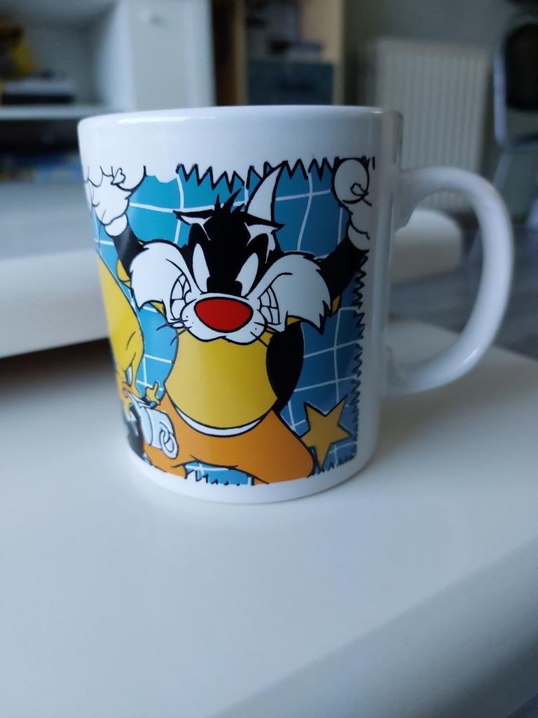 Looney Tunes Sylvester en Tweety mok. Heel goede staat, Verzamelen, Ophalen, Looney Tunes, Gebruikt, Gebruiksvoorwerp
