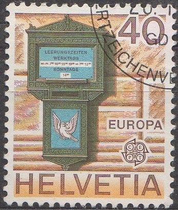Zwitserland - Brievenbus van Bazel uit 1845 - 1979, Ophalen of Verzenden, Gestempeld