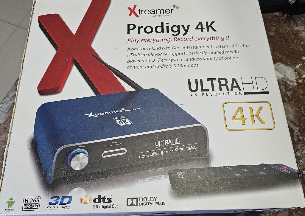 Lecteur Multimédia Xtreamer Prodigy 4K (Neuf en boîte), TV, Hi-fi & Vidéo, Enlèvement, Neuf, HDMI, Sans disque dur