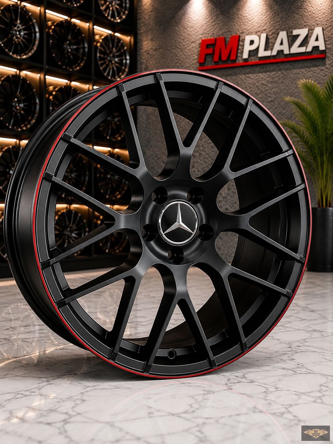 19 inch 5x112 Mercedes CLA / A klasse (AMG Look) Mat Zwart V, Auto-onderdelen, Banden en Velgen, 19 inch, Velg(en), -, -