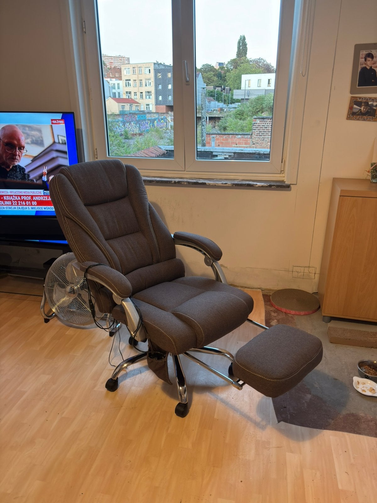 Chaise de bureau massante Paal Rubia (Tissu Marron/Gris), Enlèvement, Utilisé, Brun, Chaise de bureau