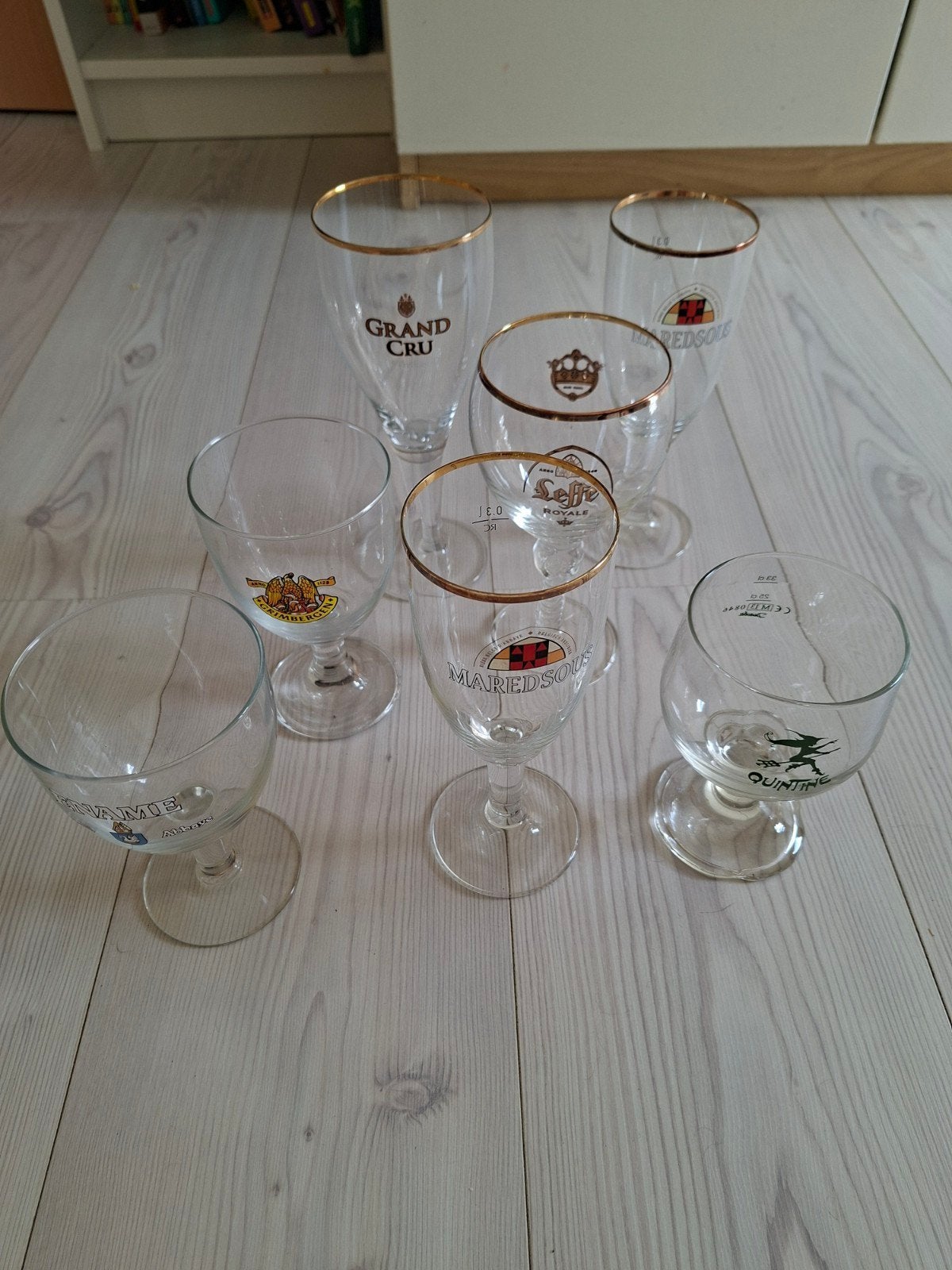 sélection de 7 verres à bières belges, Collections, Enlèvement ou Envoi, Comme neuf, Verre à bière