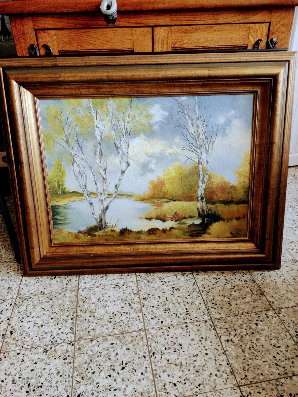 Mooi landschapsschilderij., Ophalen