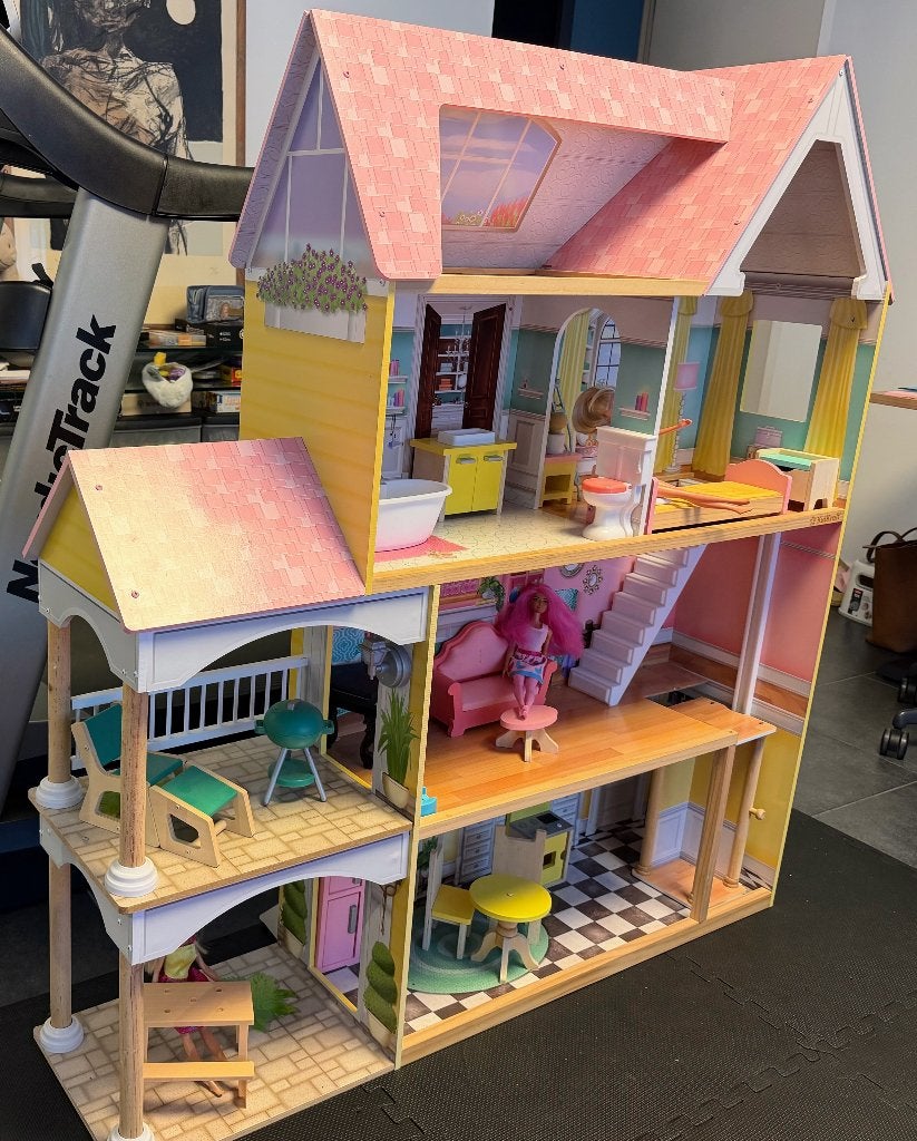 Prachtig KidKraft houten poppenhuis, Ophalen, Zo goed als nieuw, Poppenhuis
