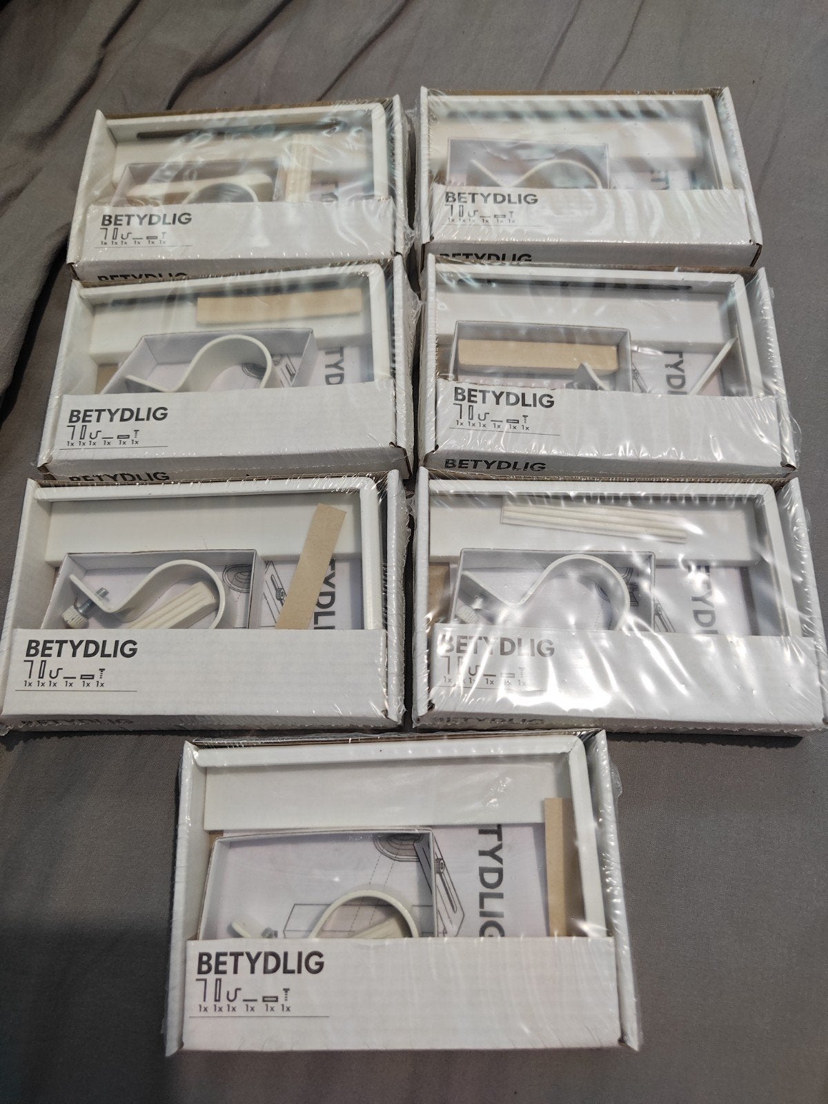 Ikea Betydlig 7 supports barres de rideaux., Maison & Meubles, Enlèvement ou Envoi, Neuf, Blanc